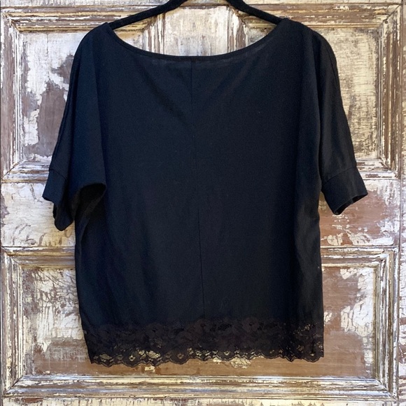 Mudd Black Lace Embellished Blouse, Size - Picture 2 of 3